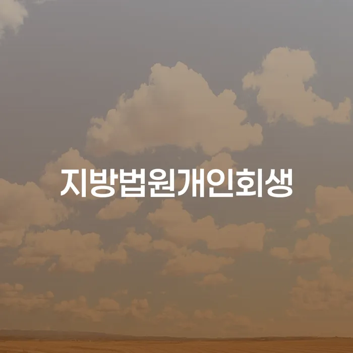개인파산제도 개인회생으로 방법 관련정보