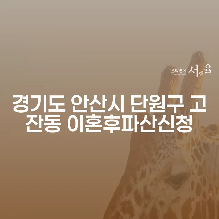 경기도 안산시 단원구 고잔동에서 이혼 후 파산 신청을 고려해야 할까요?