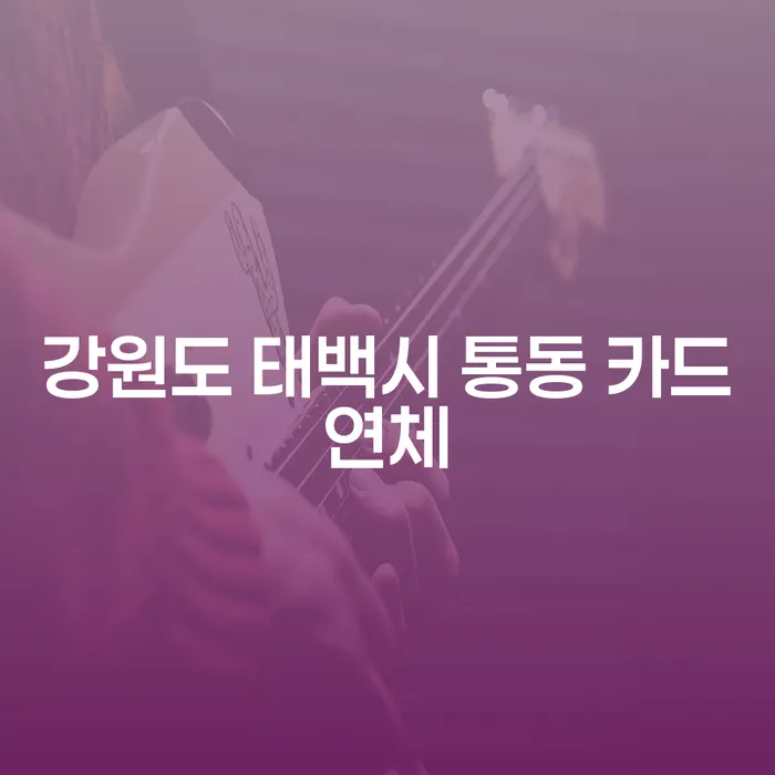 강원도 태백시 통동 카드연체 문제, 어떻게 해결할 수 있을까요?
